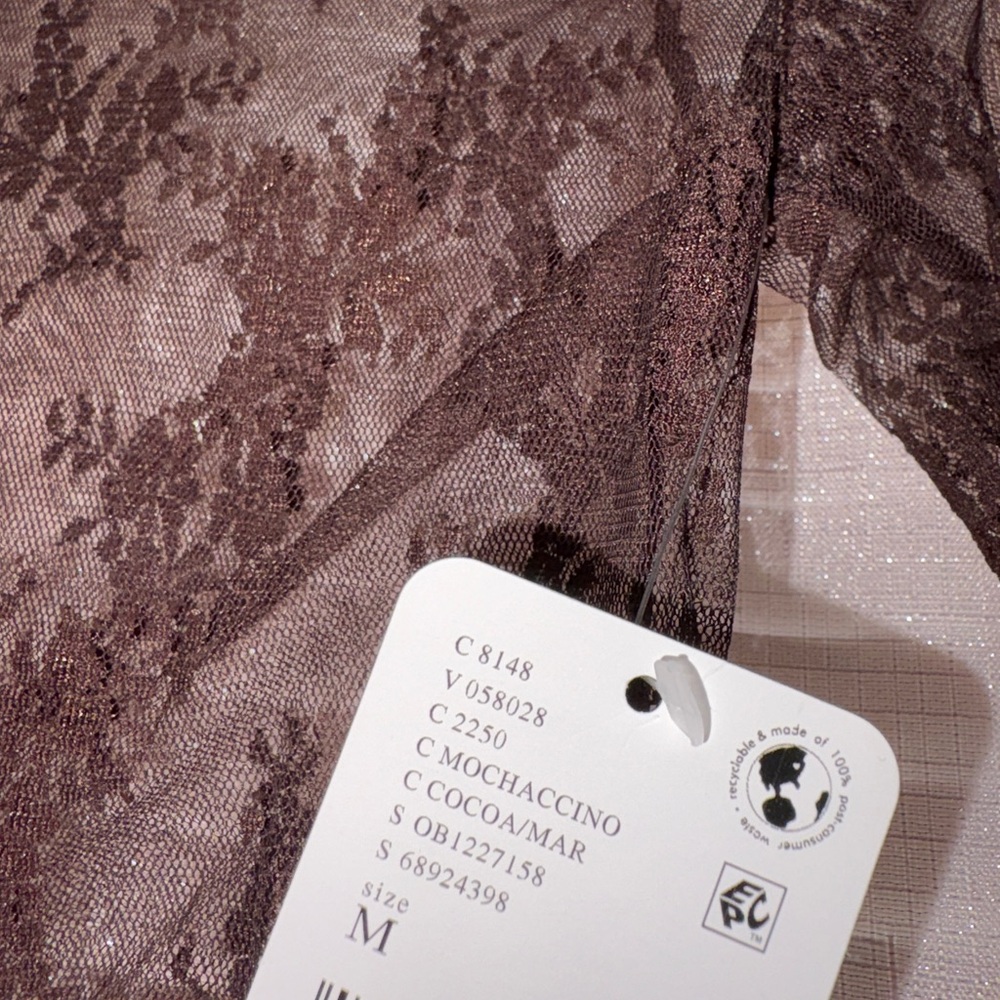 Free People Lace Fabric in Mocha Brown